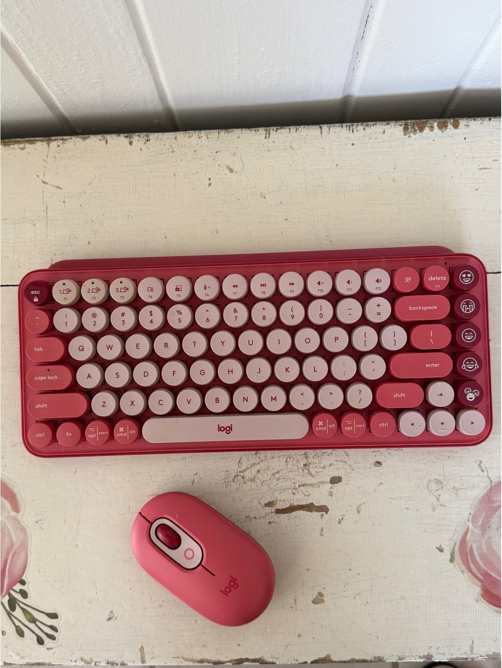 Logi POP key keyboard and mouse set pink